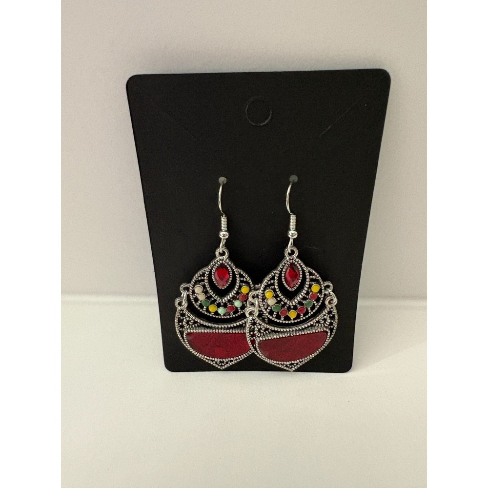 BOHO Mosaic Chandelier Pierced Earrings‎
